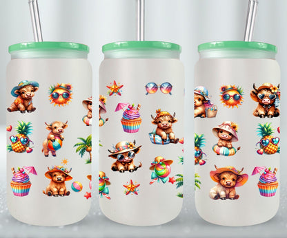 Highland Cow Beach Summer-10642 - glass can