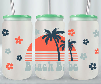 Beach Babe Retro Summer-10676 - glass can
