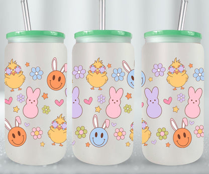 Smiley Easter-10462 - glass can