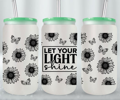 Let Your Light Shine - glass can