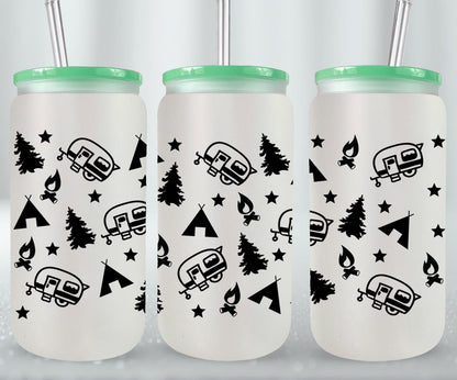 Adventure Camping - glass can