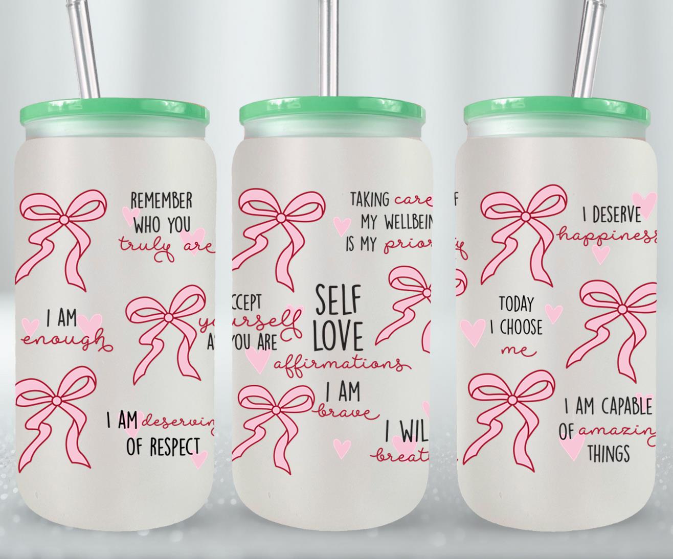Self Love Affirmations-9908 - glass can