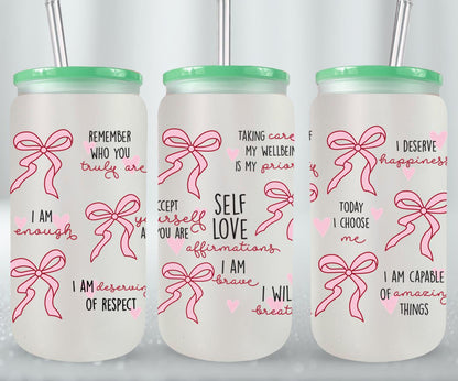Self Love Affirmations-9908 - glass can