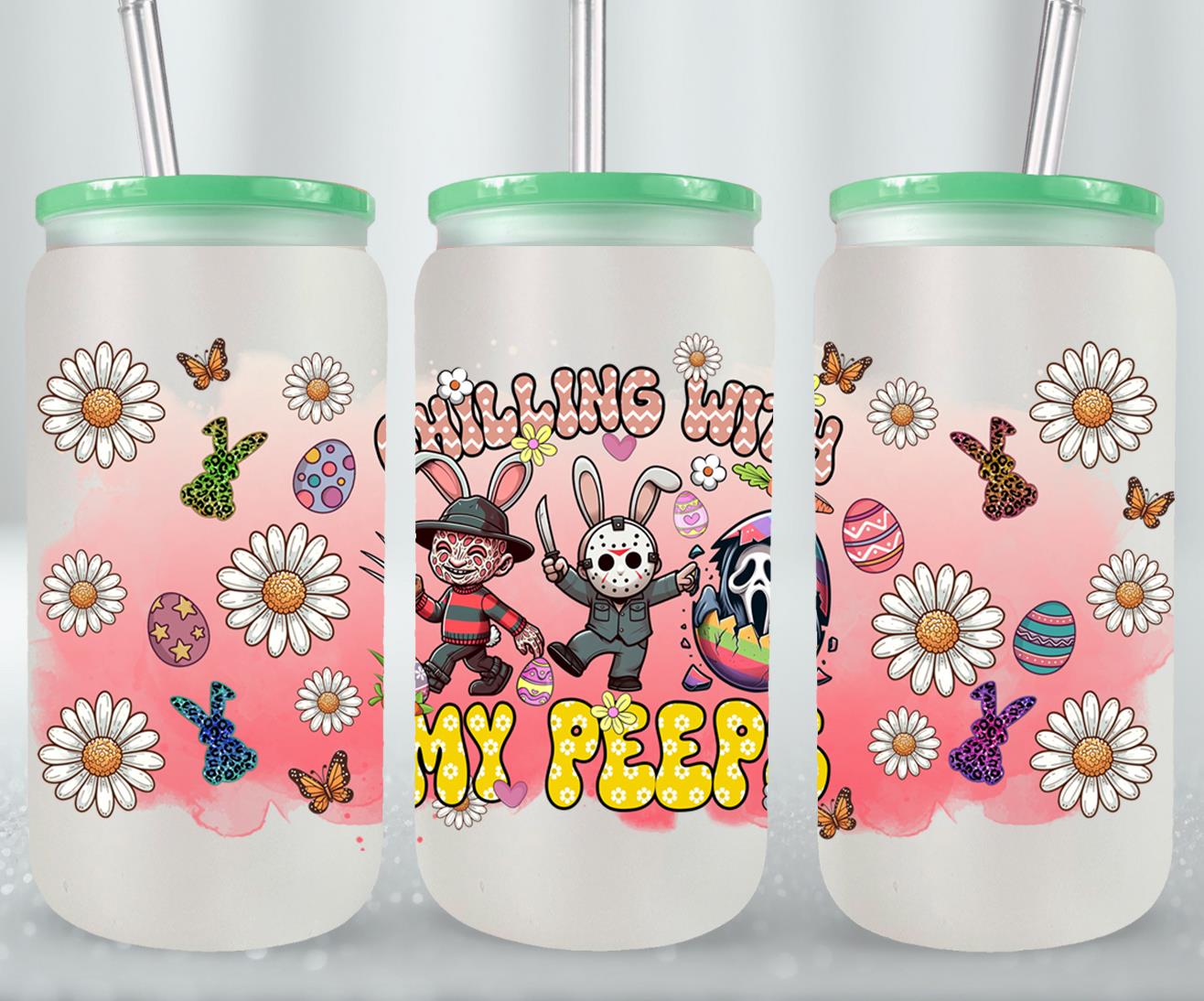 Easter Horror Killer-10334 - glass can