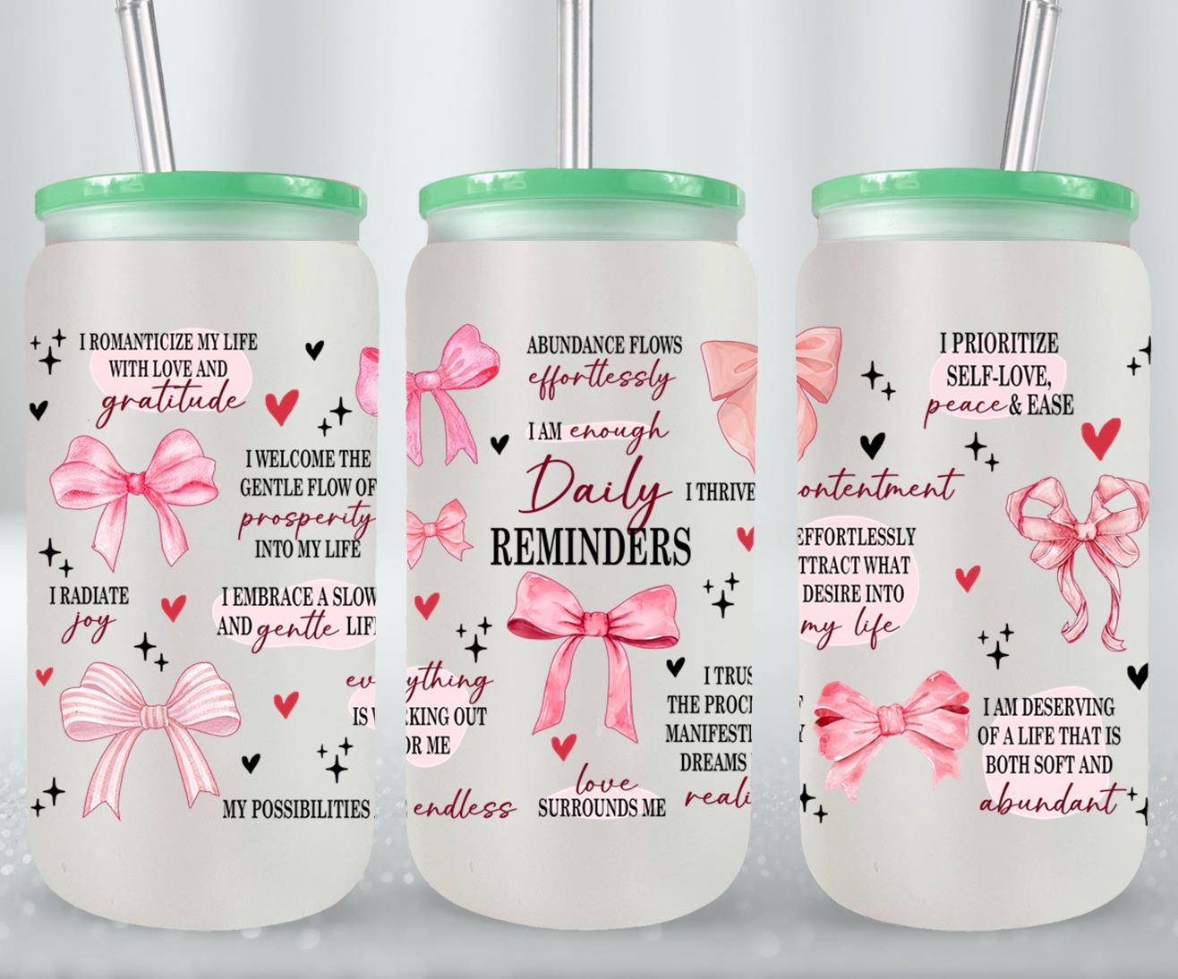 Coquette Daily Reminders-10250 - glass can