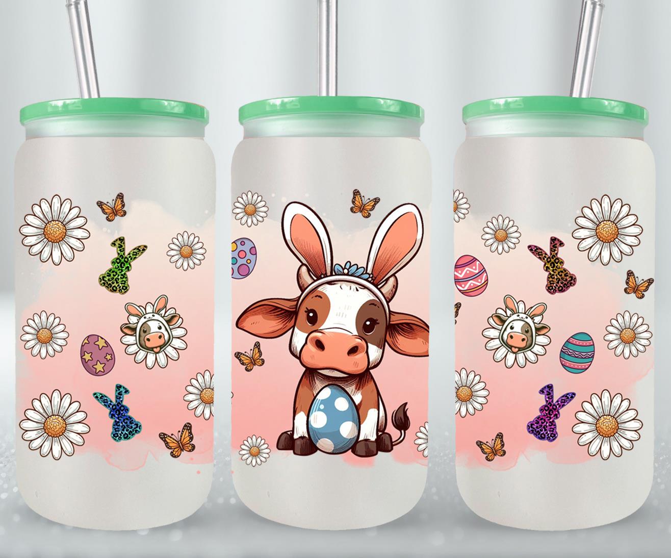 Cow Easter Day-10296 - glass can