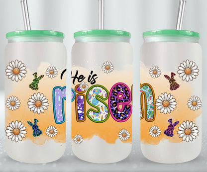 He is Risen-10363 - glass can