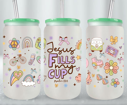 Jesus Fells My Cup-10209 - glass can