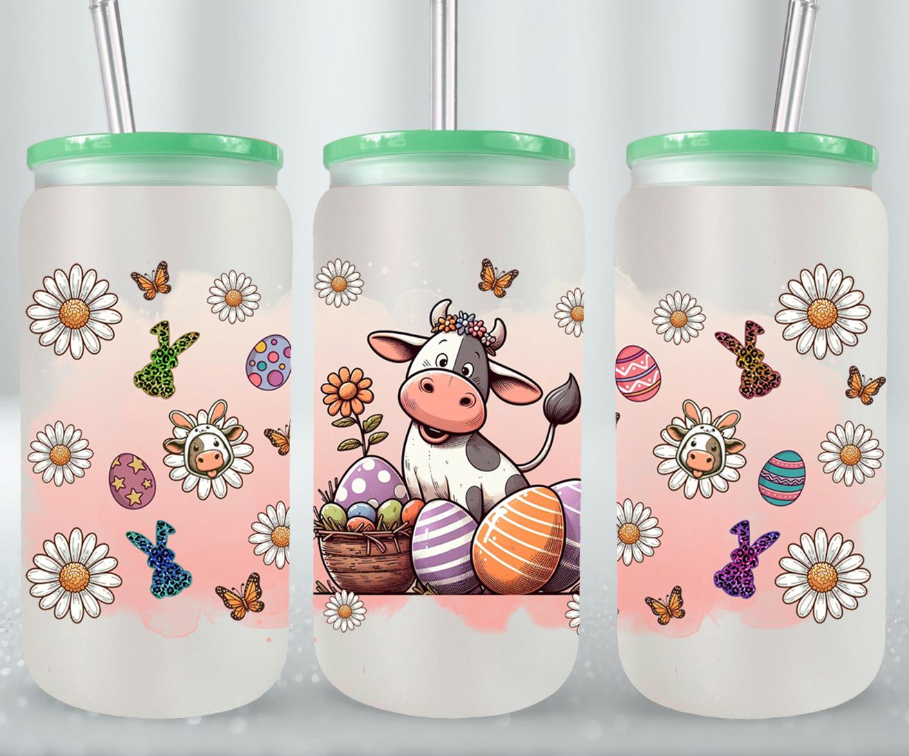 Cow Easter Day-10289 - glass can