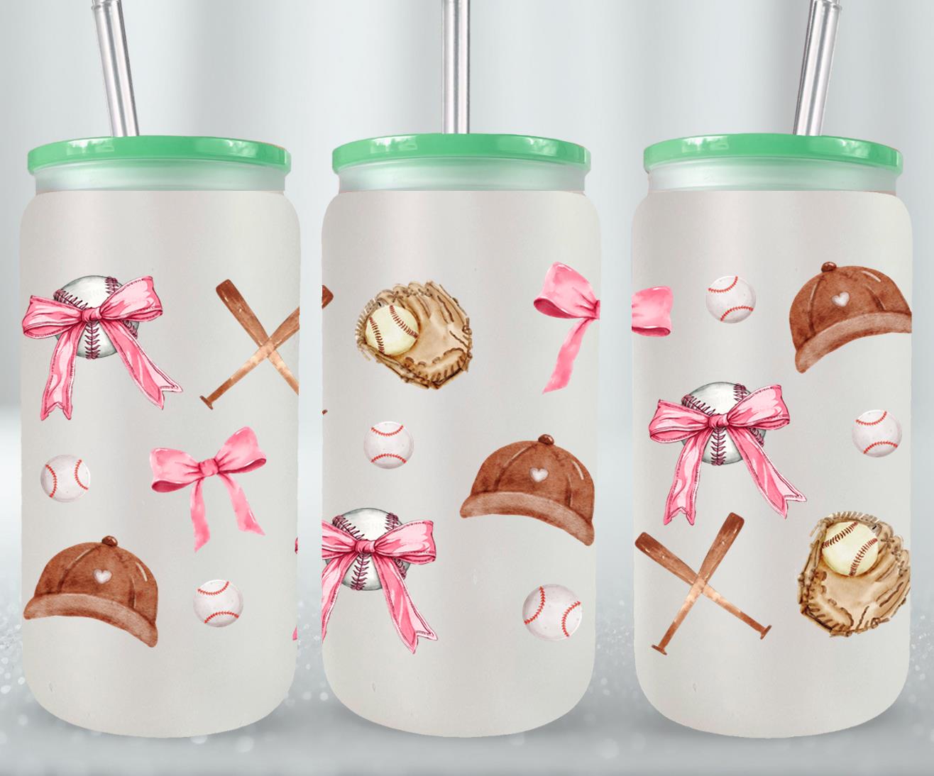 Baseball Coquette-10243 - glass can