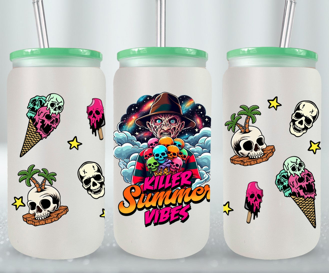 Summer Killer Vibesr-10727 - glass can