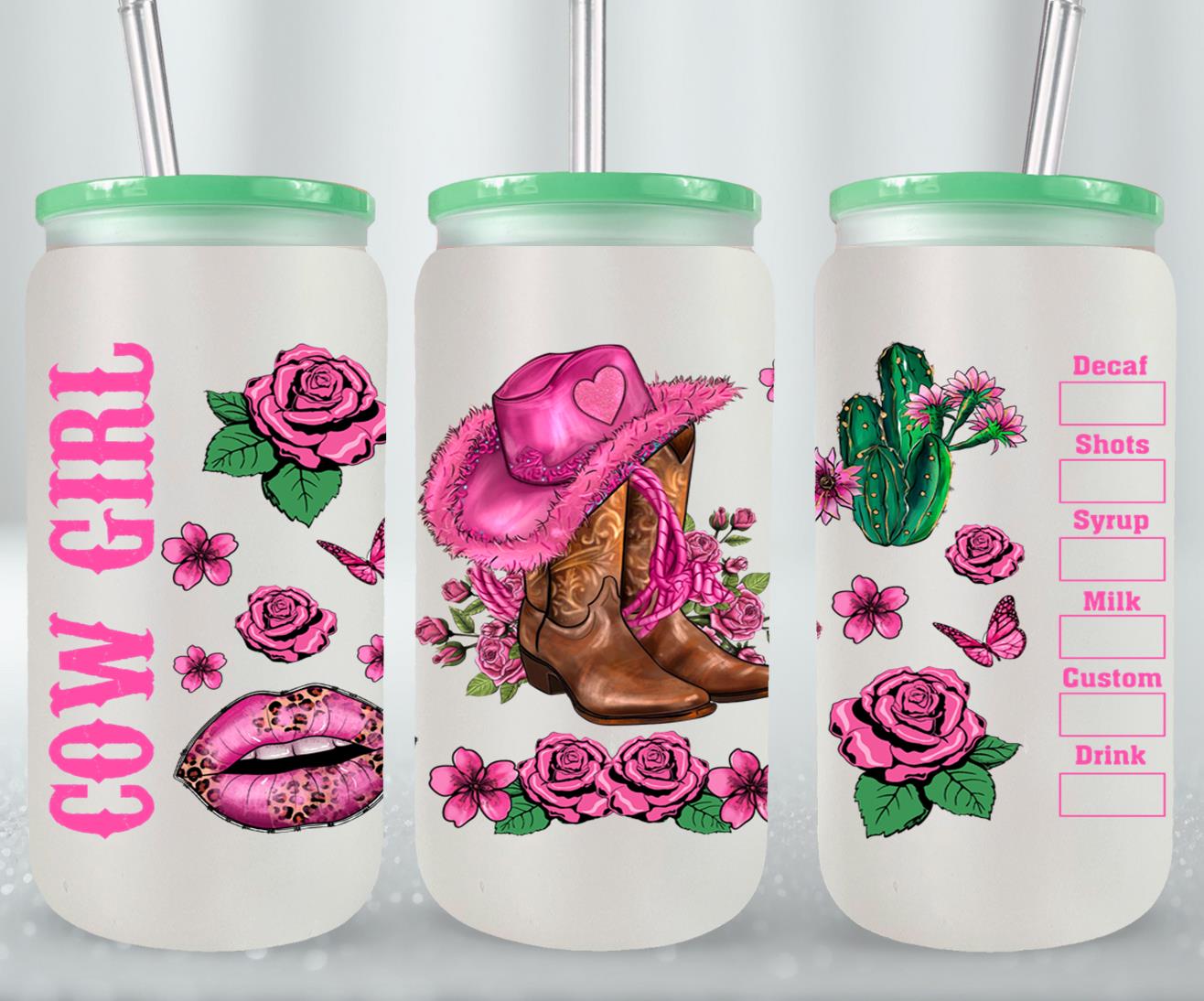 Cow Girl-10469 - glass can