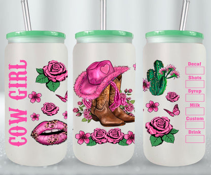 Cow Girl-10469 - glass can