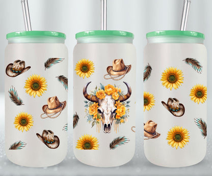 Cow Boy1-10468 - glass can