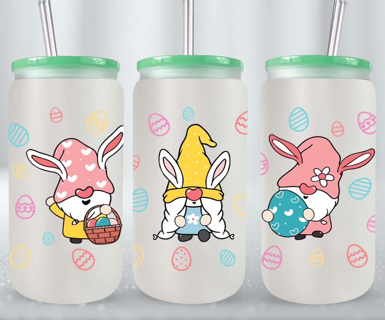 Easter Gnomeo-10327 - glass can