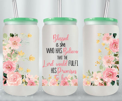 Blessed - glass can