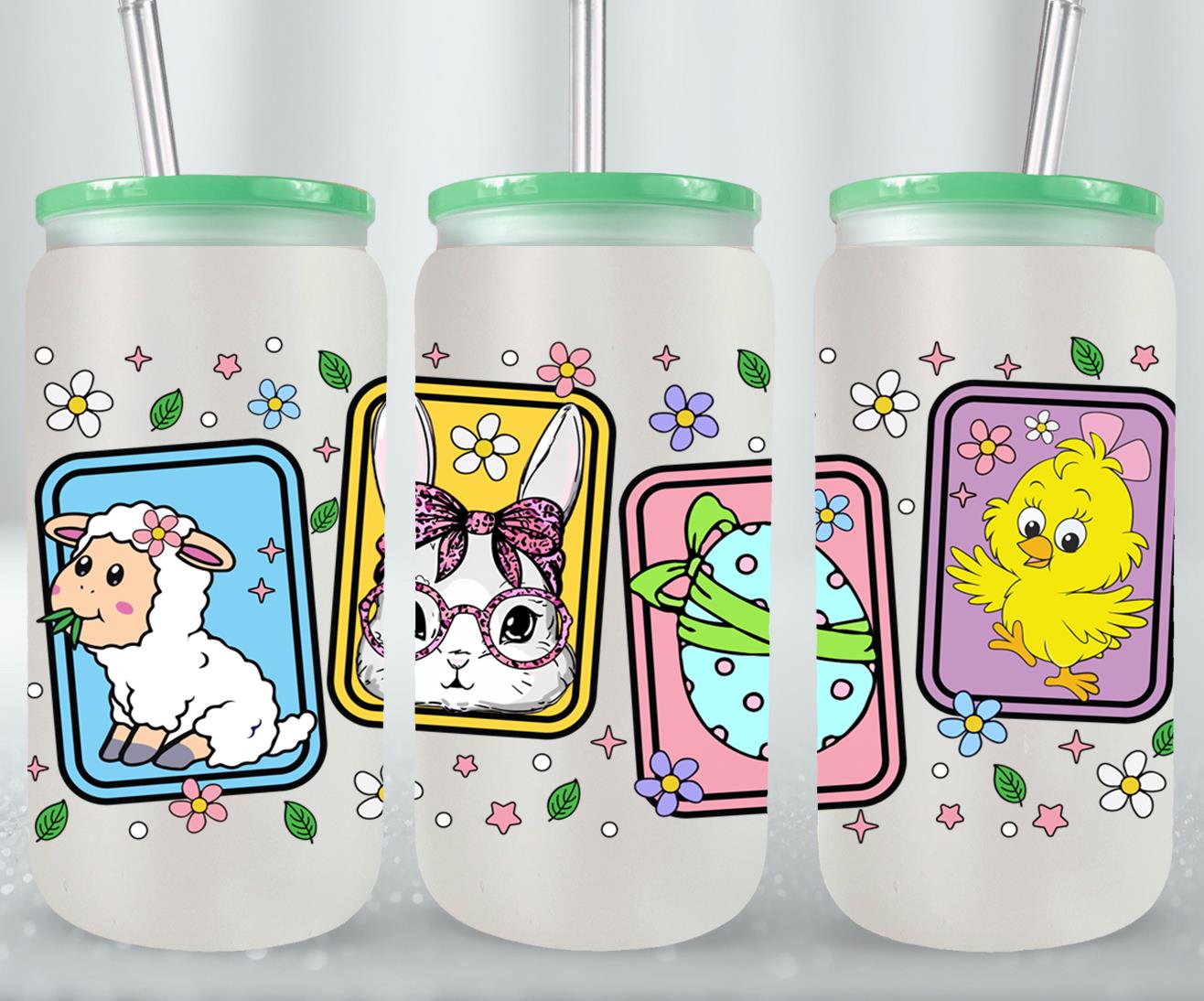 Easter Animals-10321 - glass can