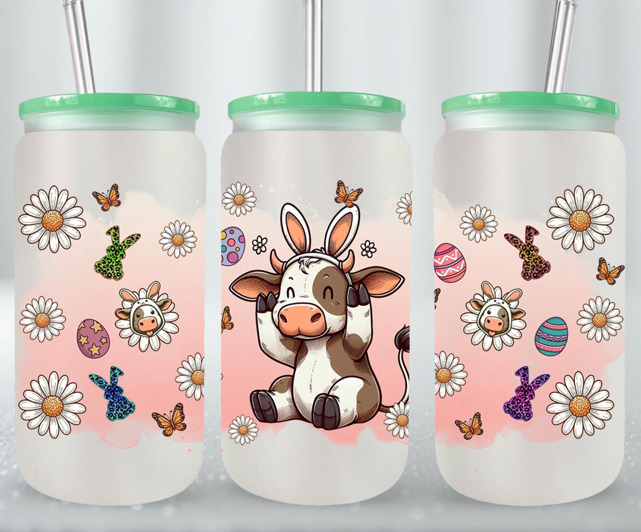 Cow Easter Day-10297 - glass can