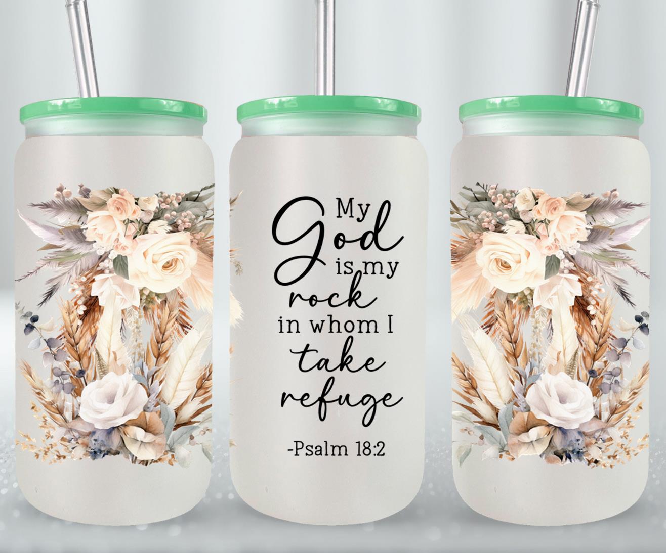 God Is My Rock-10200 - glass can