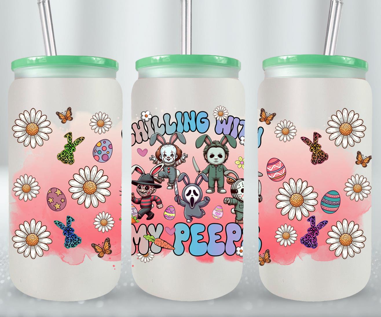 Easter Horror Killer-10329 - glass can