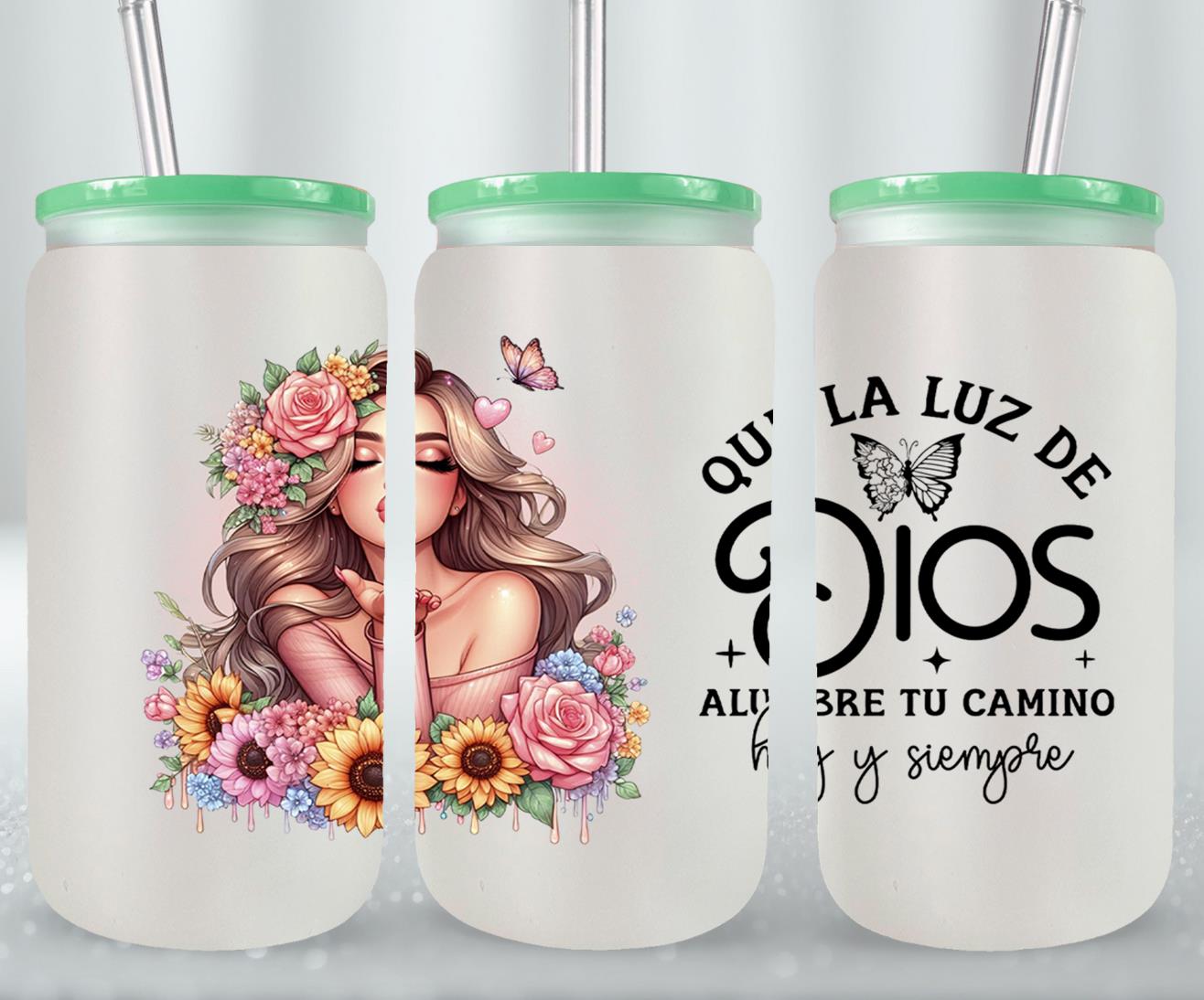 Que La Luz de dios Alumbre tu Camino-10185 - glass can