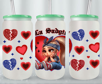 Las Sad Girl-10140 - glass can