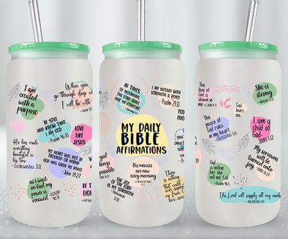 My Daily Bible Affirmation-10216 - glass can
