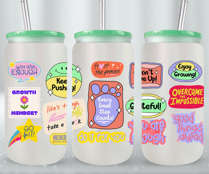 Every Small Step Counts - glass can