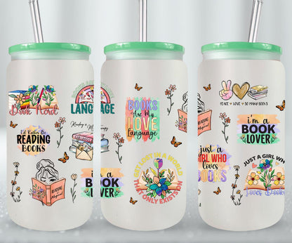 Books Are my Love Language-9972 - glass can