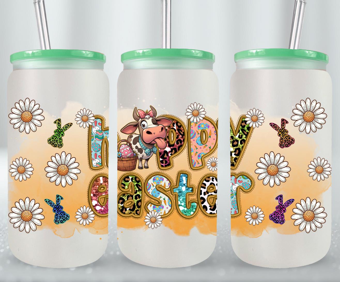 Cow Easter Day-10309 - glass can