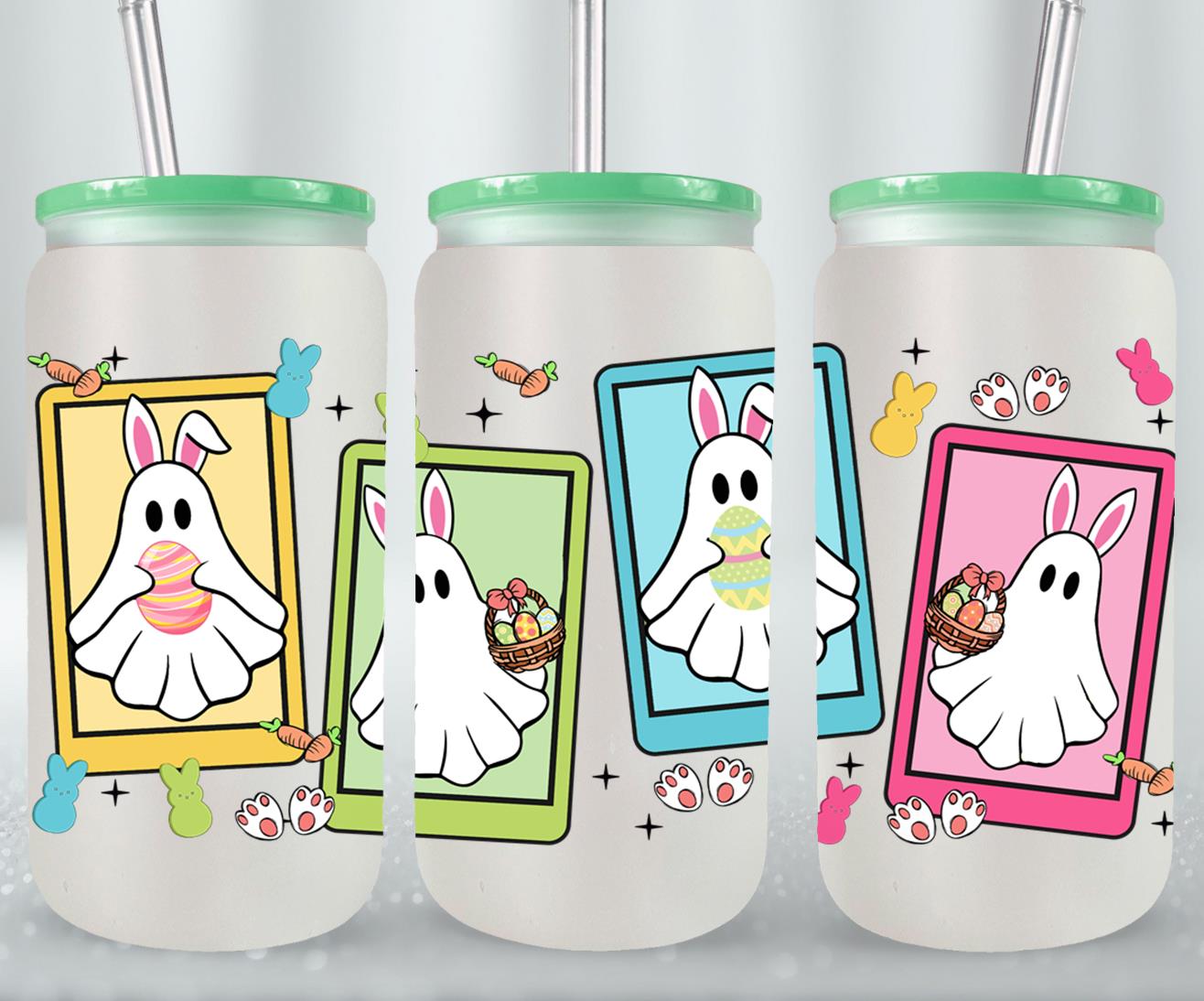 Ghost Easter-10351 - glass can