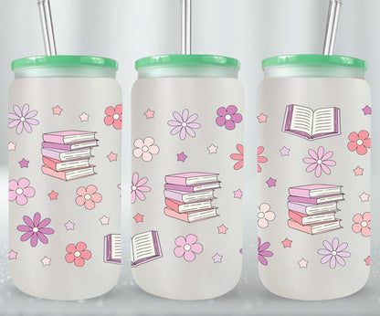 Books and Flowers 1-9971 - glass can