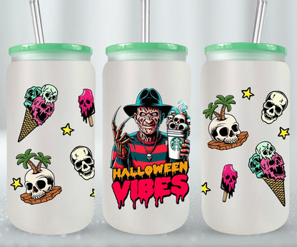 Halloween Vibesr - glass can