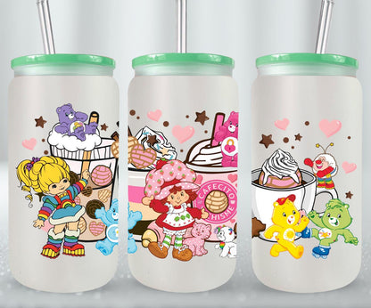 Cafecito y Chisme 80's Cartoons-10064 - glass can