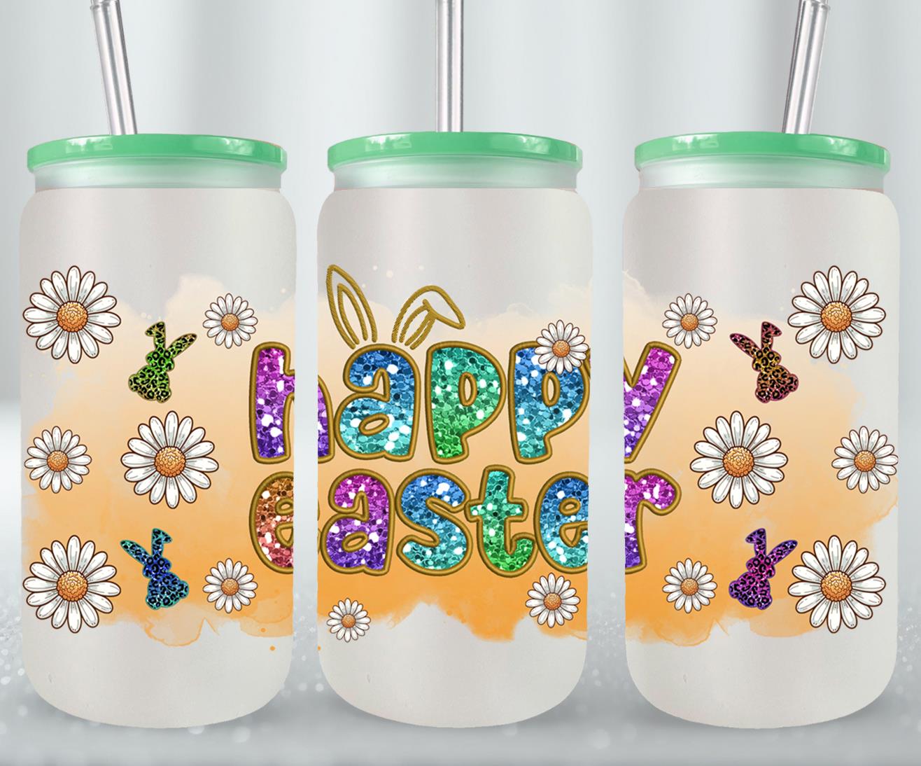 Happy Easter-10359 - glass can