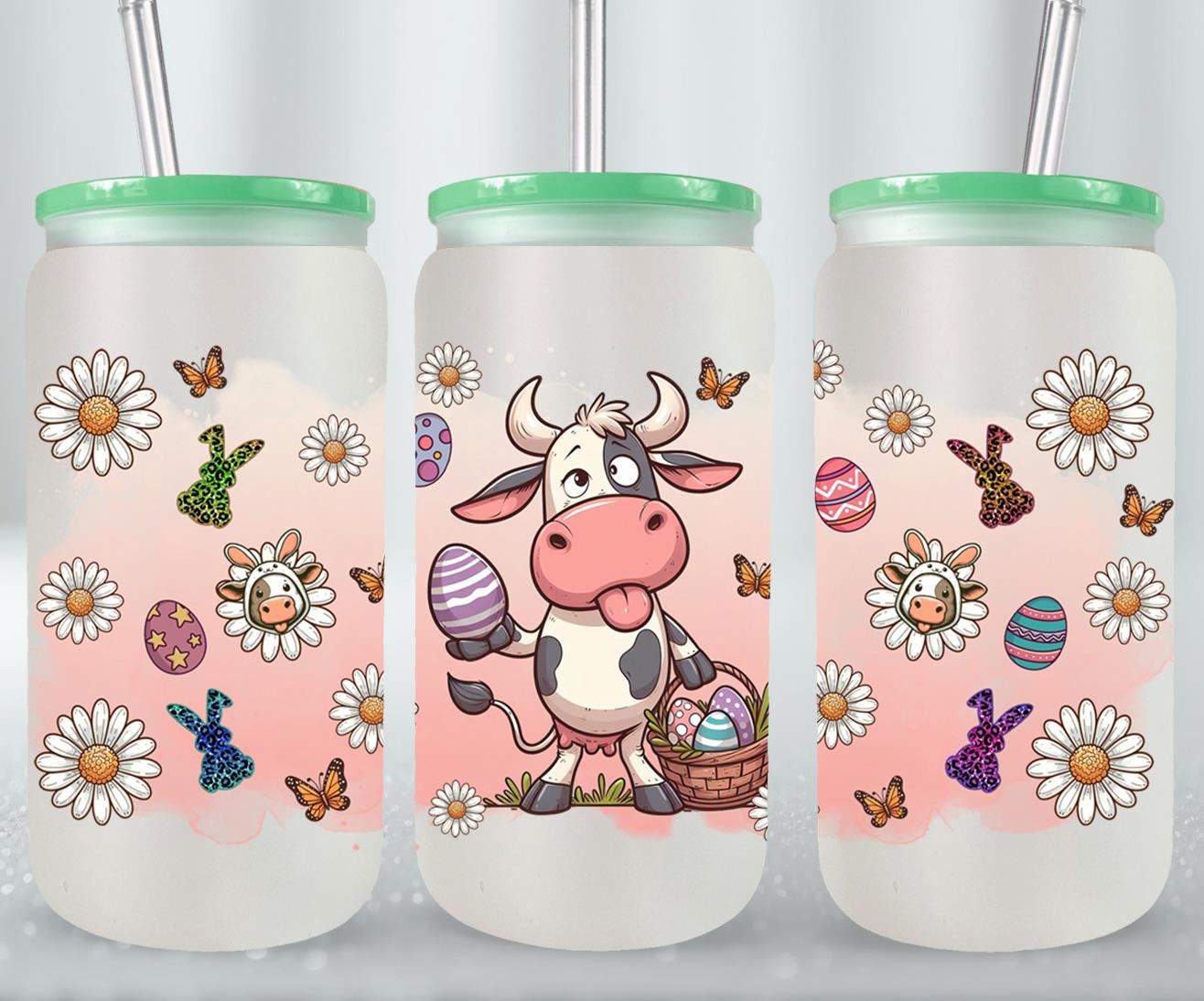 Cow Easter Day-10294 - glass can