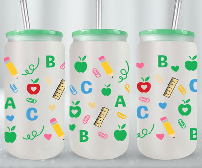 Back to School - glass can