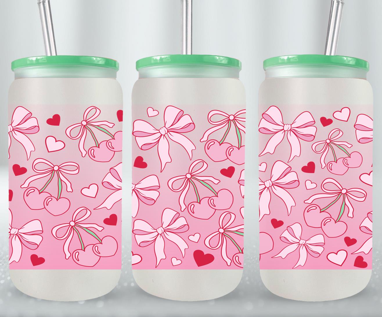 Coquette Cherry Bow-10248 - glass can