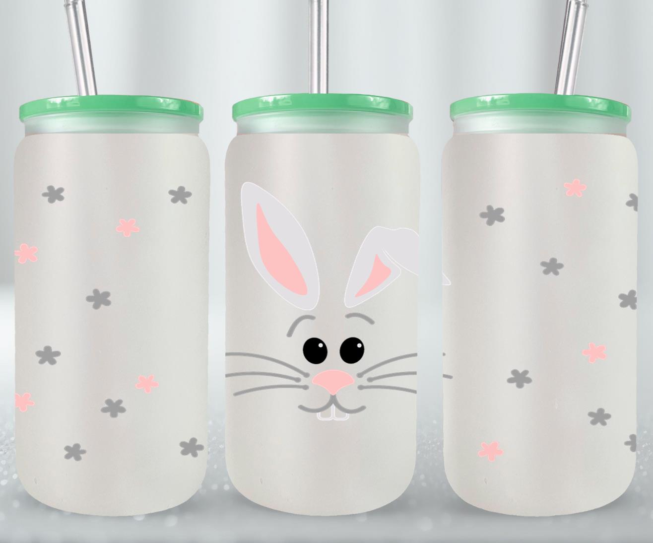 Bunny face-10454 - glass can