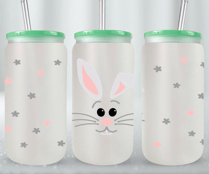 Bunny face-10454 - glass can