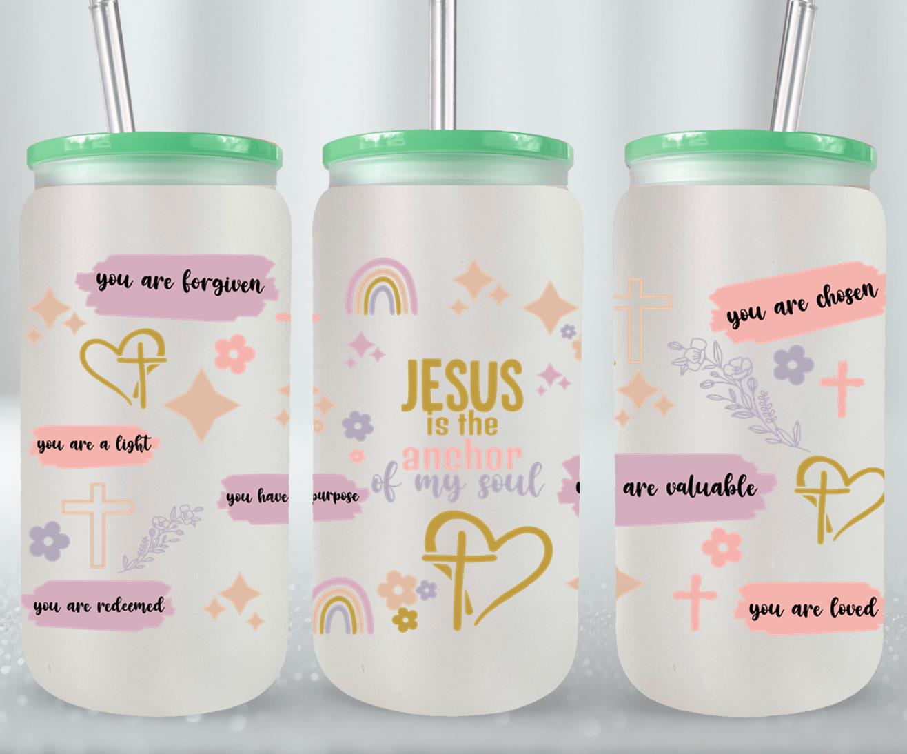 Jesus is the Anchor of my Soul-10211 - glass can