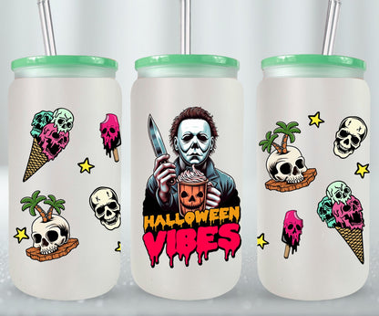 Halloween Vibes - glass can