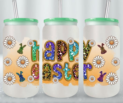 Happy Easter-10357 - glass can