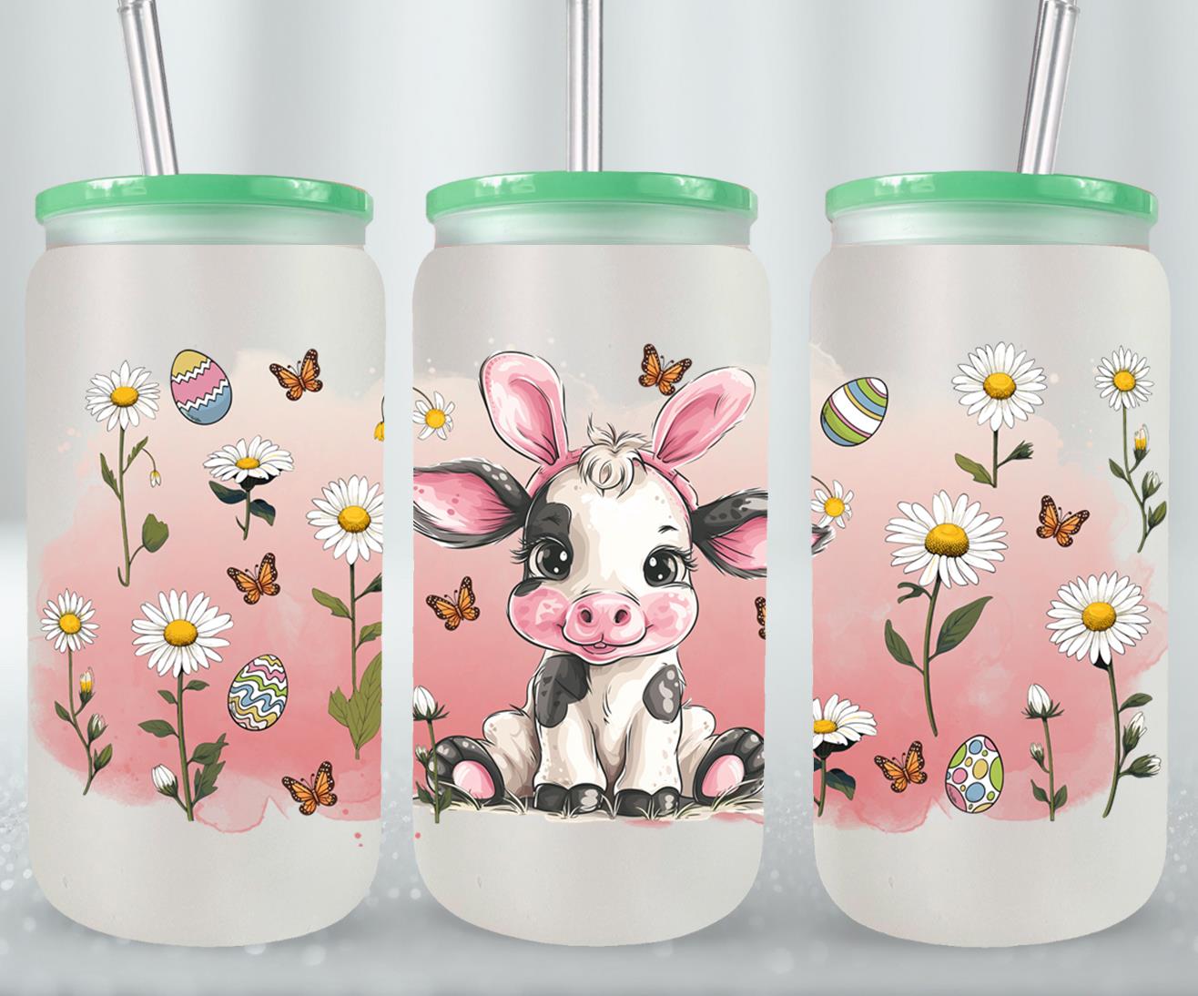 Cow Easter Day-10318 - glass can