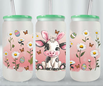 Cow Easter Day-10318 - glass can
