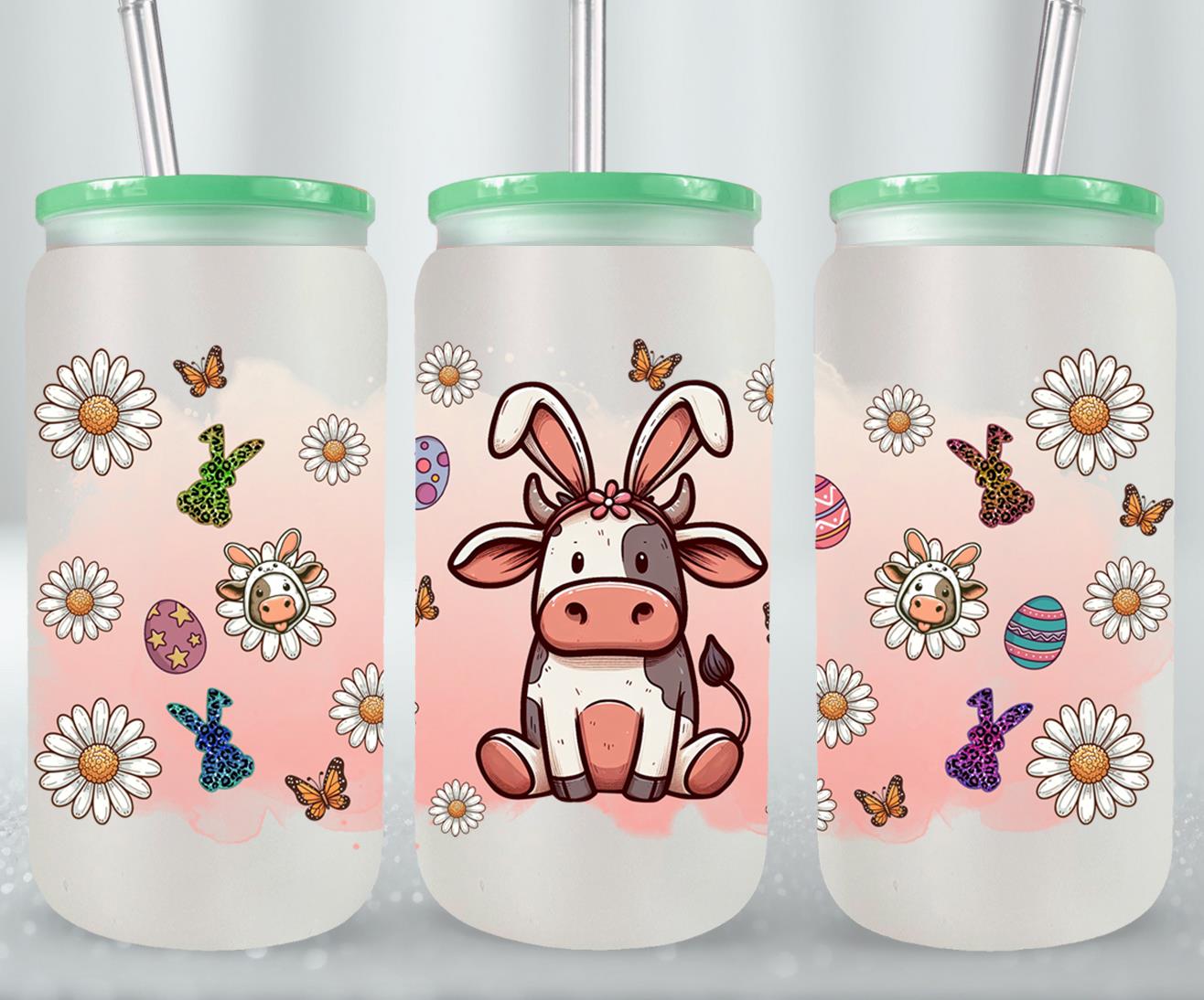 Cow Easter Day-10303 - glass can