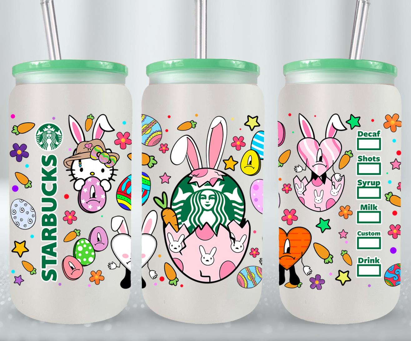 Coffee Easter Bad Bunny-10286 - glass can