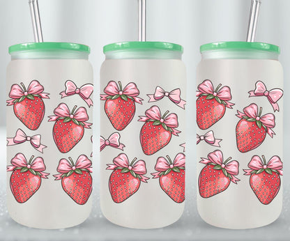 Pink Bow-9986 - glass can