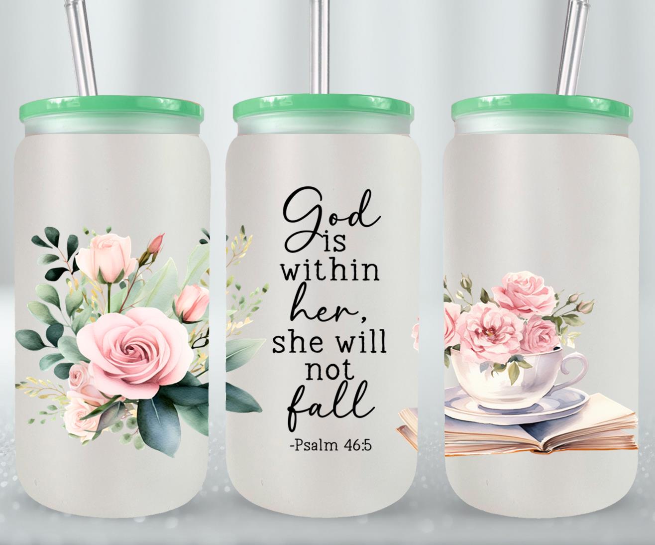 God Is Within Her-10204 - glass can