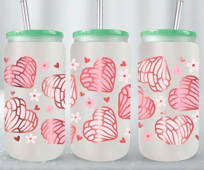 Concha Heart-10097 - glass can